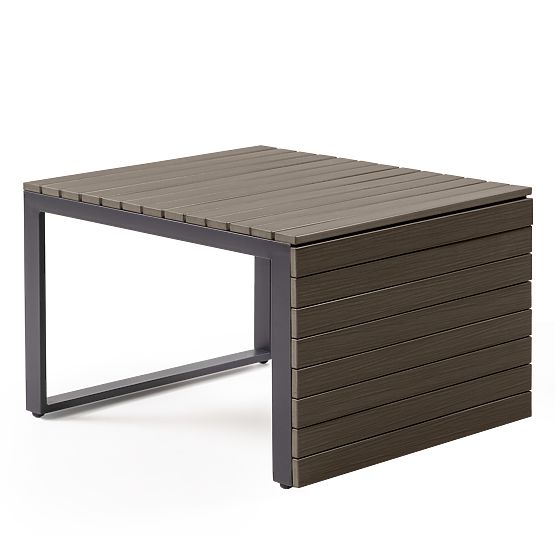 Vrtna kutna garnitura sa stolom Valongo, polywood, spun-poly, svijetlosiva/antracit