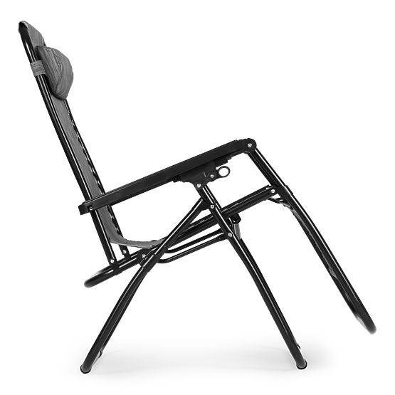 Vrtna ležaljka s podesivim naslonom ZERO GRAVITY ModernHome - siva