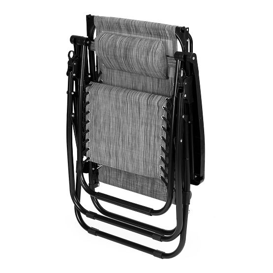 Vrtna ležaljka s podesivim naslonom ZERO GRAVITY ModernHome - siva