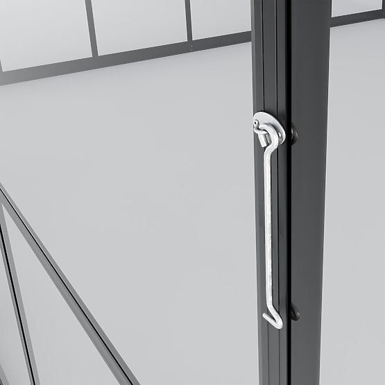 Vrtna oranžerija Royal Green Standard 16,6 m² s temeljem, kaljeno staklo 4 mm, aluminij, crna