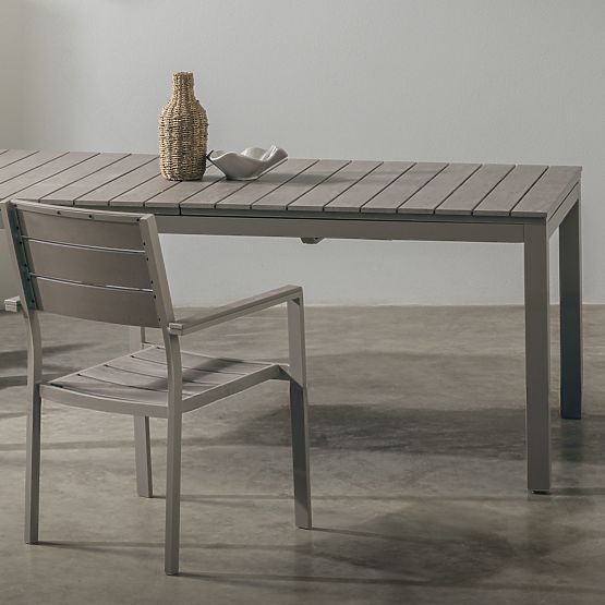 Vrtna stolica Drillo aluminijska, bež-siva, polywood