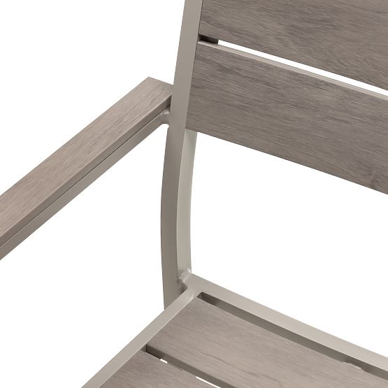 Vrtna stolica Drillo aluminijska, bež-siva, polywood