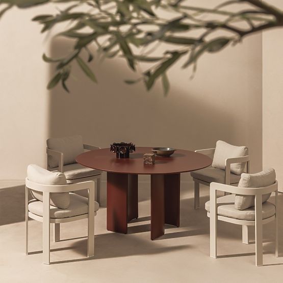 Vrtna stolica Japori aluminijska, svijetlo bež, zaobljena