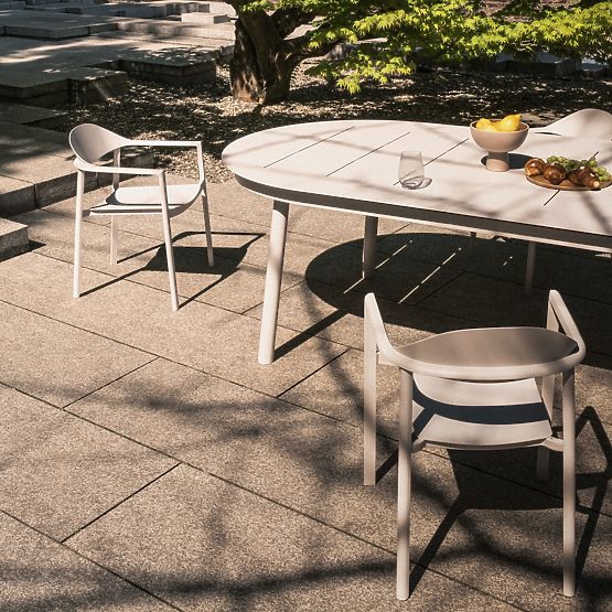 Vrtna stolica Marinelli, aluminijska, bijela/zelena