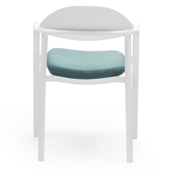 Vrtna stolica Marinelli, aluminijska, bijela/zelena