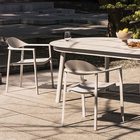 Vrtna stolica Marinelli, aluminijska, bijela/zelena