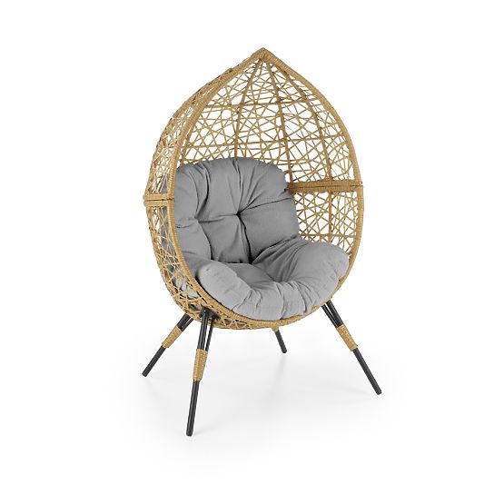 Vrtna stolica OSKAR - natural / svijetlo siva