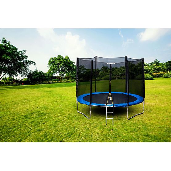 Vrtna trampolina s vanjskom mrežom promjera 10 ft 304-312 cm + ljestve