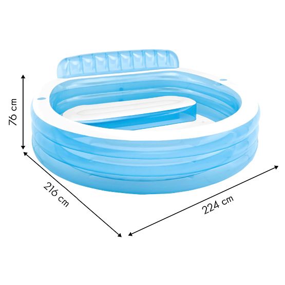 Vrtni bazen sa sjedalima 229x218cm Intex 57190