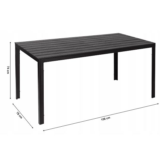Vrtni catering stol 156 x 78 cm Crni