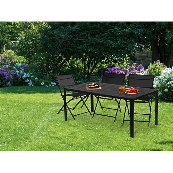 Vrtni catering stol 156 x 78 cm Crni
