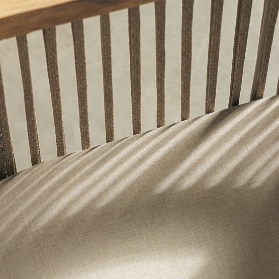 Vrtni kutni set sa stolom Vetralla, pletenje, akacijevo drvo FSC, izgled tikovine, svijetlo bež