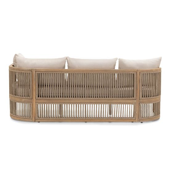 Vrtni kutni set sa stolom Vetralla, pletenje, akacijevo drvo FSC, izgled tikovine, svijetlo bež