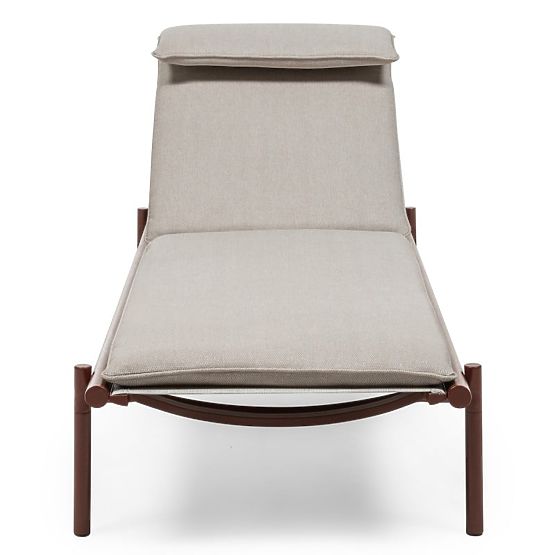 Vrtni ležaljka Amarello podesiva, aluminijska, svijetlo bež/bordo smeđa