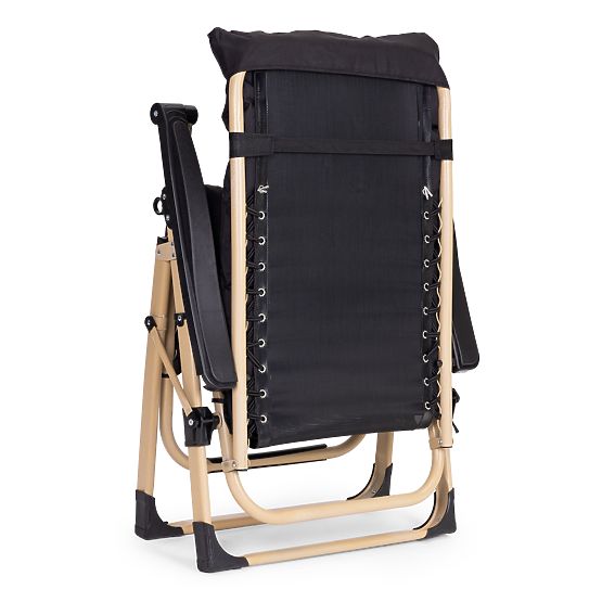 Vrtni ležaljka s jastukom i podesivim naslonom crna zlatni okvir MultiGarden