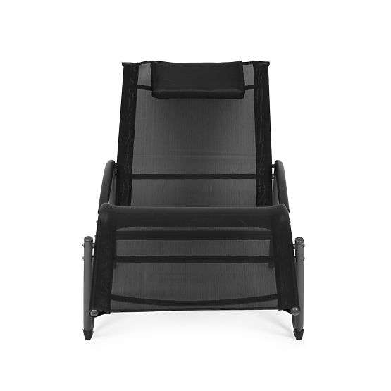 Vrtni ležaljka s naslonom za glavu, čelična konstrukcija, crna MultiGarden