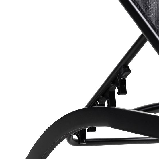 Vrtni ležaljka Sandy podesiva, crna/grafitna