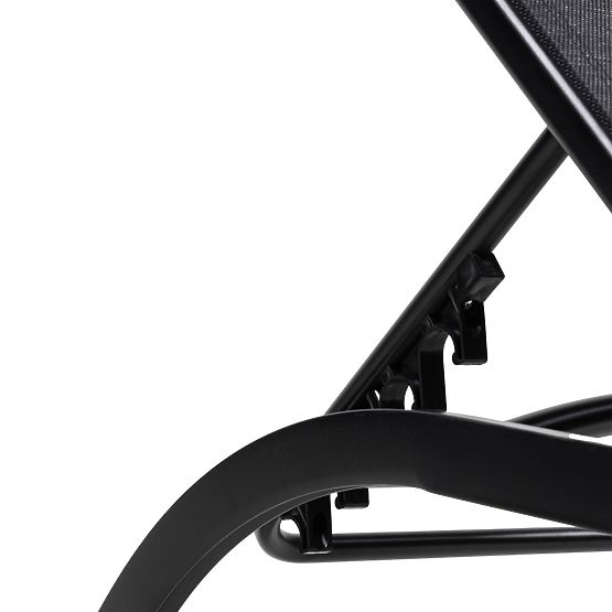 Vrtni ležaljka Sandy podesiva, crna/grafitna