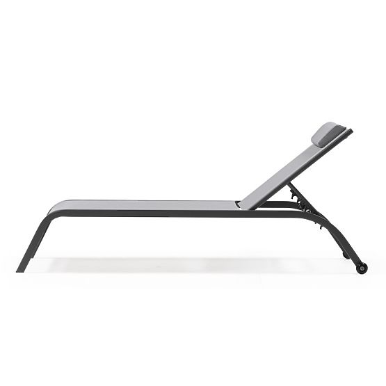 Vrtni ležaljka Sandy podesiva, siva/tamno siva