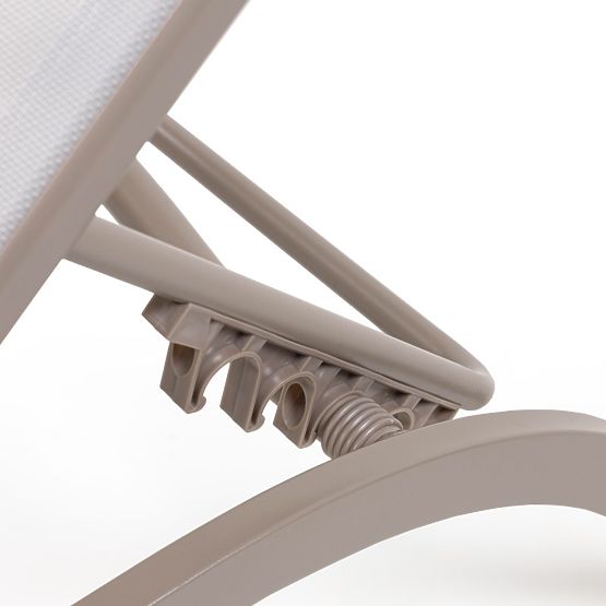 Vrtni ležaljka Sandy podesiva, svijetlosiva/bež
