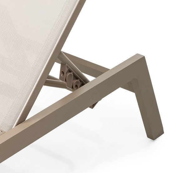 Vrtni ležaljka Shelly podesiva, aluminijska, bež