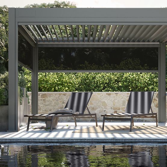 Vrtni ležaljka Shelly podesiva, aluminijska, grafitna