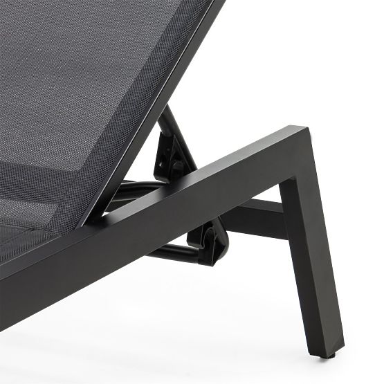 Vrtni ležaljka Shelly podesiva, aluminijska, grafitna