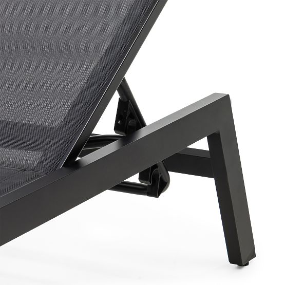 Vrtni ležaljka Shelly podesiva, aluminijska, grafitna