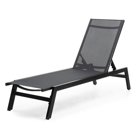 Vrtni ležaljka Shelly podesiva, aluminijska, grafitna