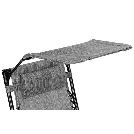 Vrtni ležalnik s nastavljivim naslonjalom in premično streho Modernhome - sivi