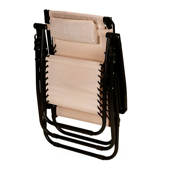 Vrtni ležalnik s nastavljivim naslonom in premičnim nadstreškom Modernhome - bež