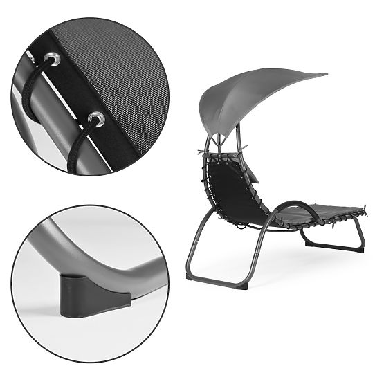 Vrtni ležalnik z veliko ovalno streho ModernHome