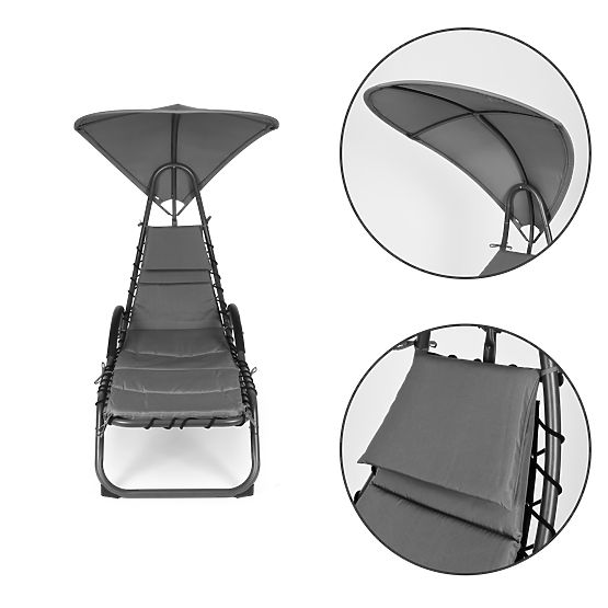 Vrtni ležalnik z veliko ovalno streho ModernHome