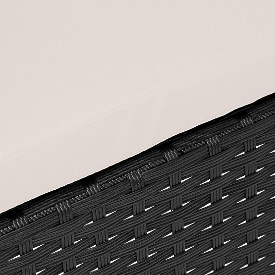 Vrtni namještaj od tehnoratana set 4u1 MAGNOLIA crna bež jastuci