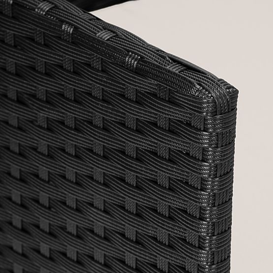 Vrtni namještaj od tehnoratana set 4u1 MAGNOLIA crna bež jastuci