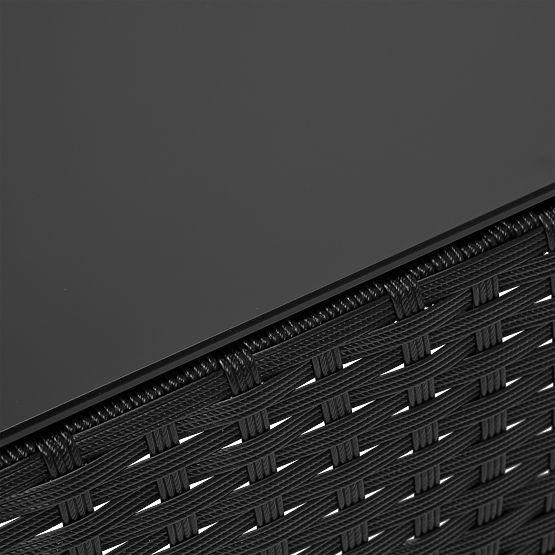 Vrtni namještaj od tehnoratana set 4u1 MAGNOLIA crna bež jastuci