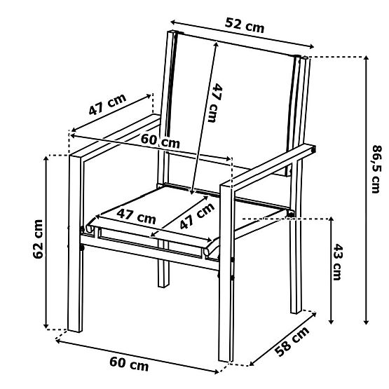 Vrtni namještaj set GRACIOSA BLACK