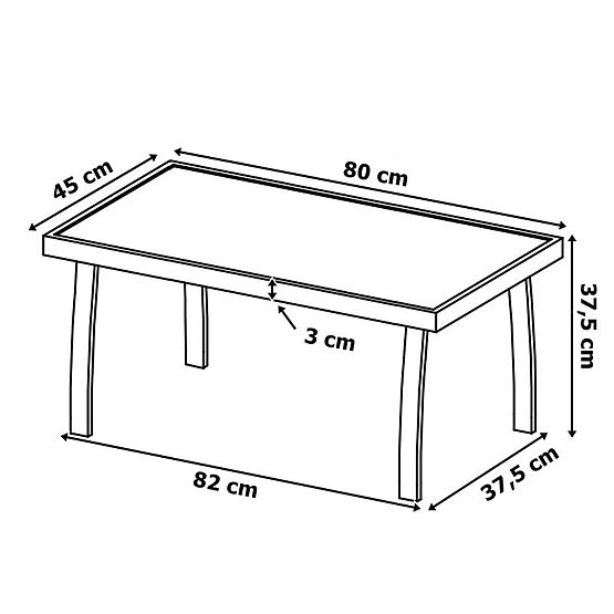 Vrtni namještaj set GRACIOSA BLACK