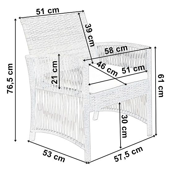 Vrtni namještaj set KALINA siva