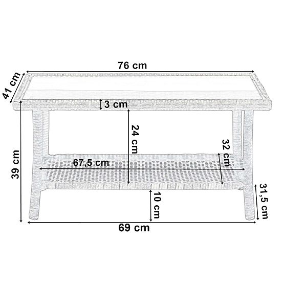 Vrtni namještaj set KALINA siva