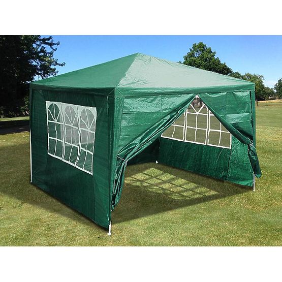 Vrtni paviljon 3x3 m 4 zida zeleni MultiGarden