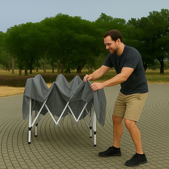 Vrtni paviljon 3x3 m automatski sklopivi krov za vrt na terasu MultiGarden