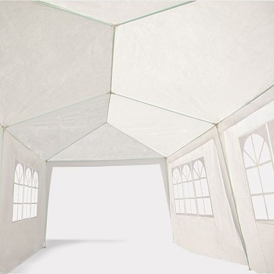 Vrtni paviljon šator 3x6 m 6 zidova bijeli MultiGarden