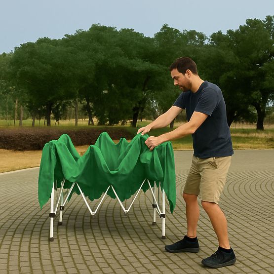 Vrtni paviljonski šator 3x3 m automatski sklopivi + 4 bočne stranice MultiGarden