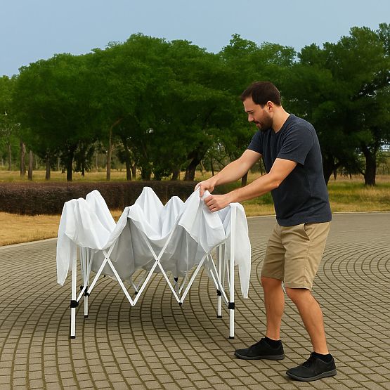 Vrtni paviljonski šator 3x3 m automatski sklopivi krov za vrt na terasu MultiGarden