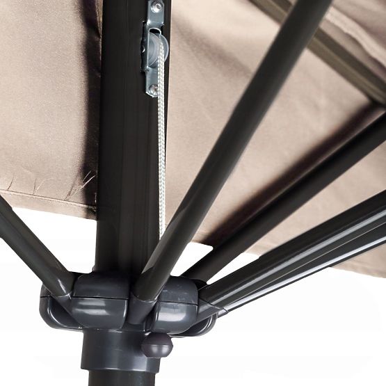 Vrtni polu-suncobran za terasu 2,7m bež