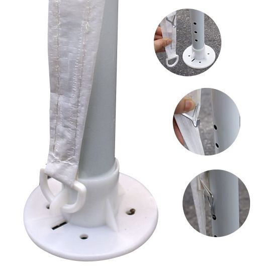 Vrtni prodajni paviljon 3x9 m 8 zidova bijeli MultiGarden