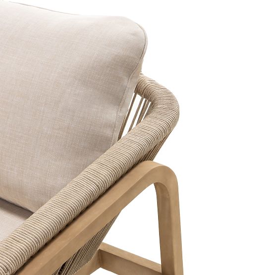 Vrtni set Belpasso, pletenina, FSC eukaliptus drvo, izgled tikovine, svijetlo bež