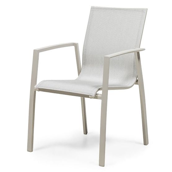 Vrtni set Canelli, rasklopivi stol 175-234 cm + 6 stolica, aluminijski, svijetlo bež