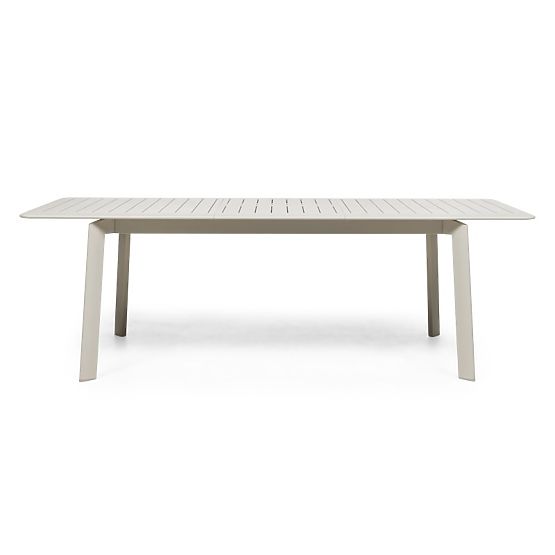 Vrtni set Canelli, rasklopivi stol 175-234 cm + 6 stolica, aluminijski, svijetlo bež